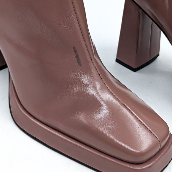 Jeffrey Campbell Maximal Lo Vintage 90s Inspired Square Toe Pink Boots size 10 - Picture 5 of 12